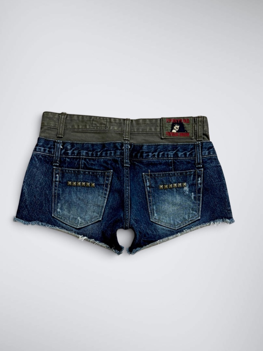 Vintage Twentysix Japanese Archival Two-Tone Mid Rise Denim Shorts